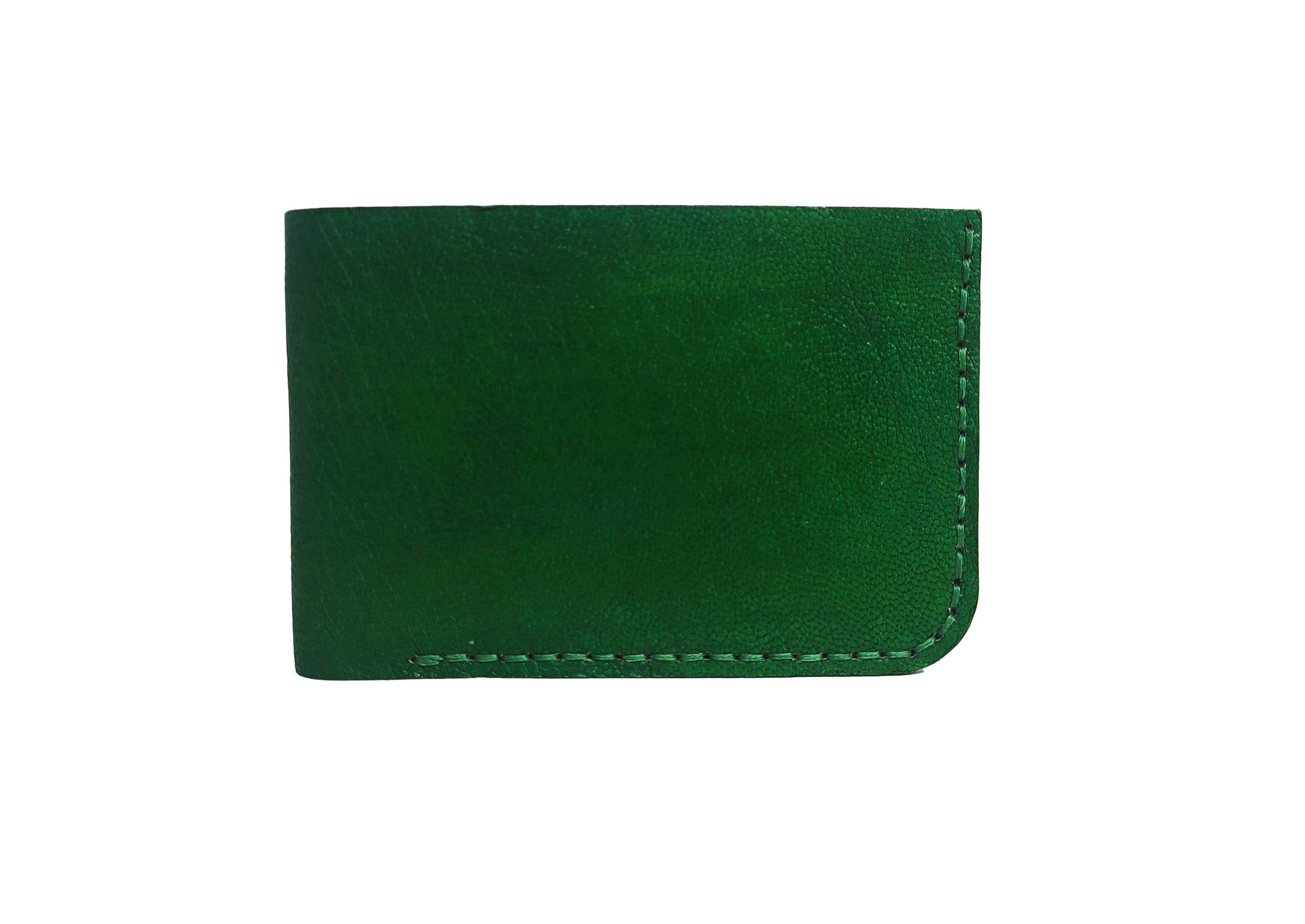Last Sale Article No 402 Bifold Dollar Size (Green Vegtan) Wallet - Ridge N Threads Pakistan