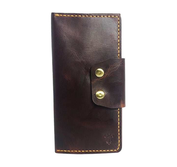 Article No 703 Long Elegant Wallet With Double Button Snap - Ridge N Threads Pakistan