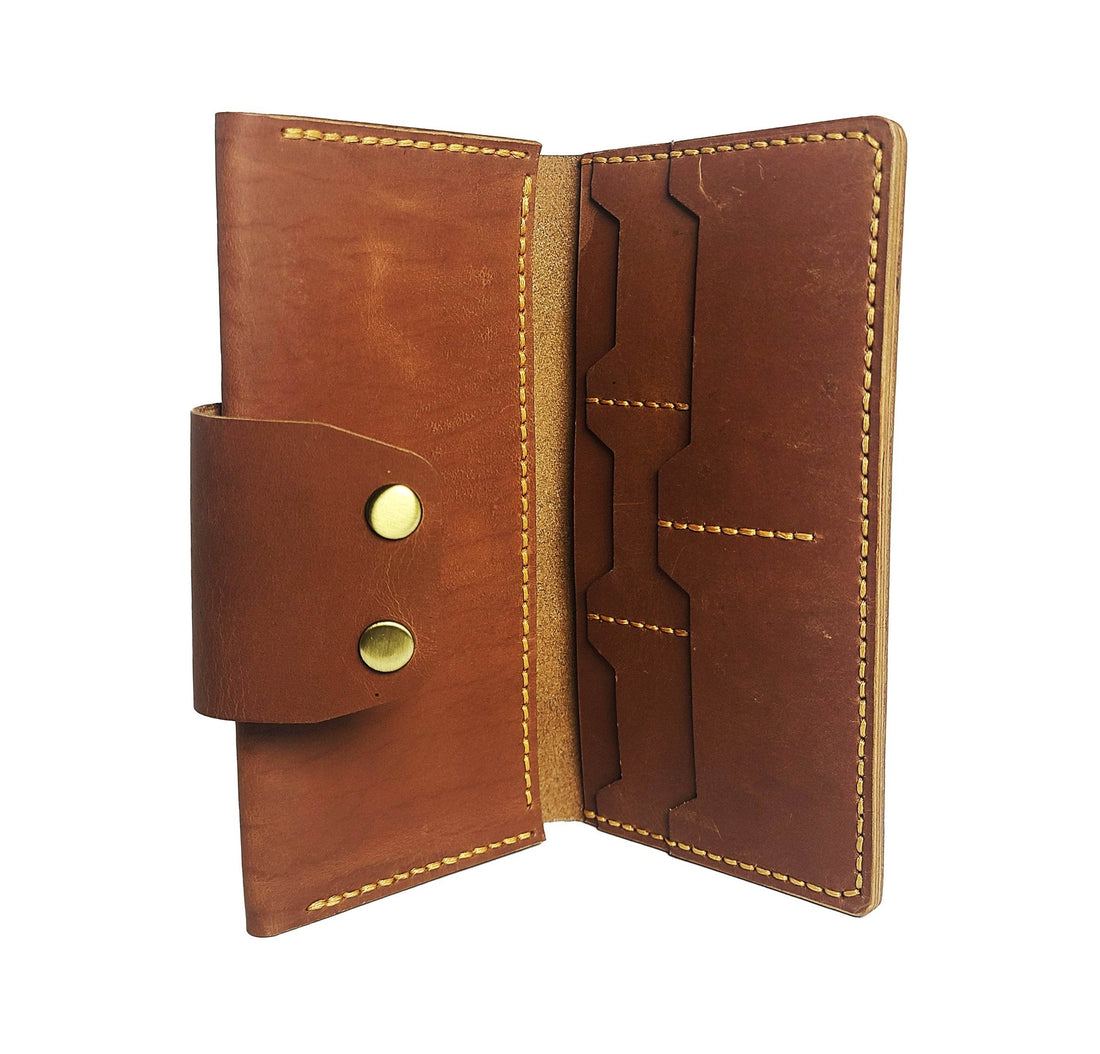 Article No 703 Long Elegant Wallet With Double Button Snap - Ridge N Threads Pakistan