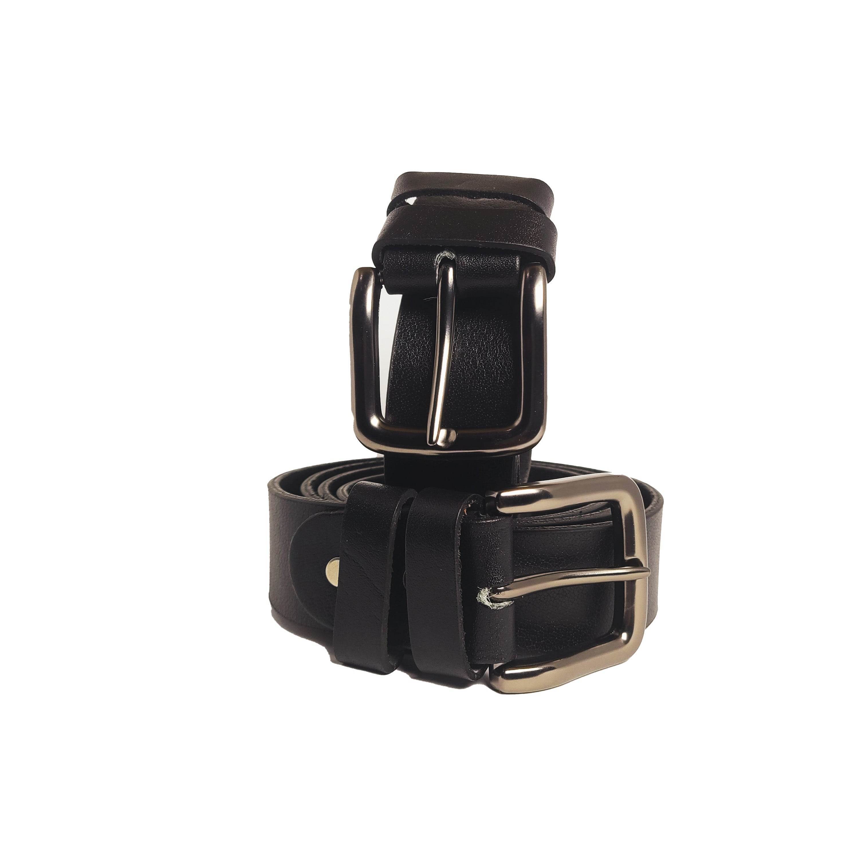 Original Handmade Genuine Leather Waist Black Belt - Ridge N Threads Pakistan