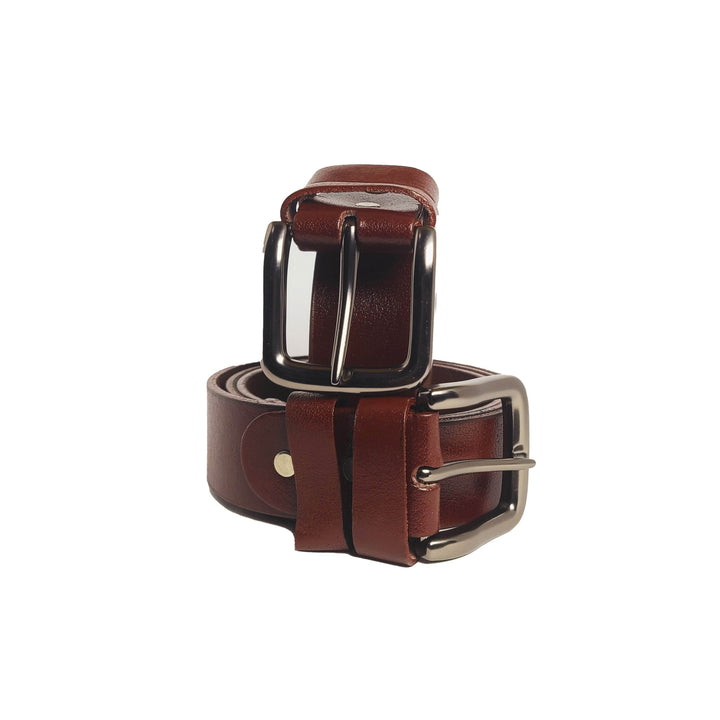 Original Handmade Genuine Leather Waist Brown Belt - Ridge N Threads Pakistan