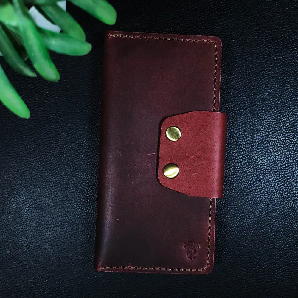 article no 703 long elegant wallet (with double button snap)