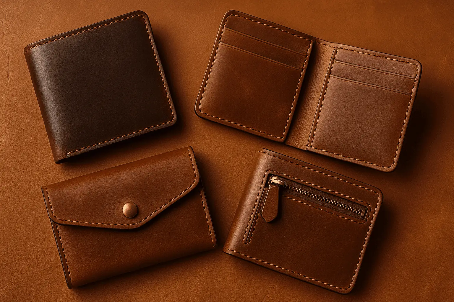 Leather keychains and accessories