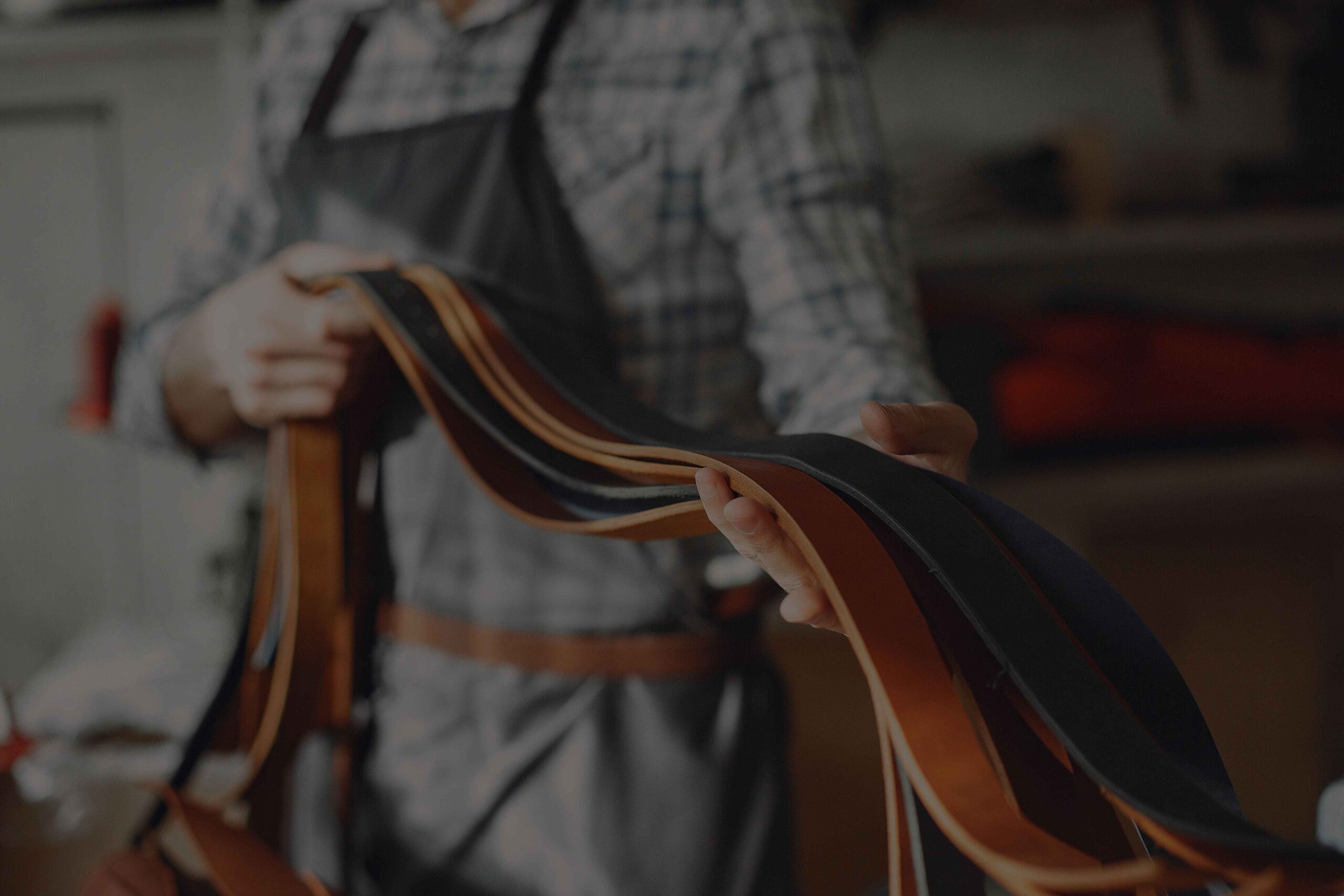 Handcrafted leather belt